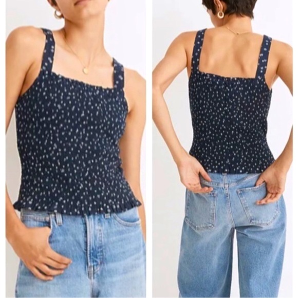 Madewell Lucie Smocked Tank Top - Picture 1 of 8